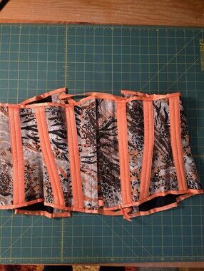 Camo Corset Waist Cincher with Orange Trim, Timless Trends Everyday 32